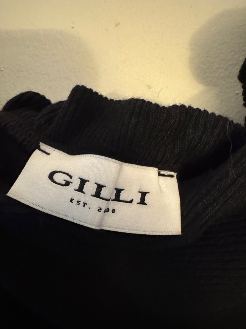 Gilli Black Ruffle-Detail Tank Top - Picture 2 of 4